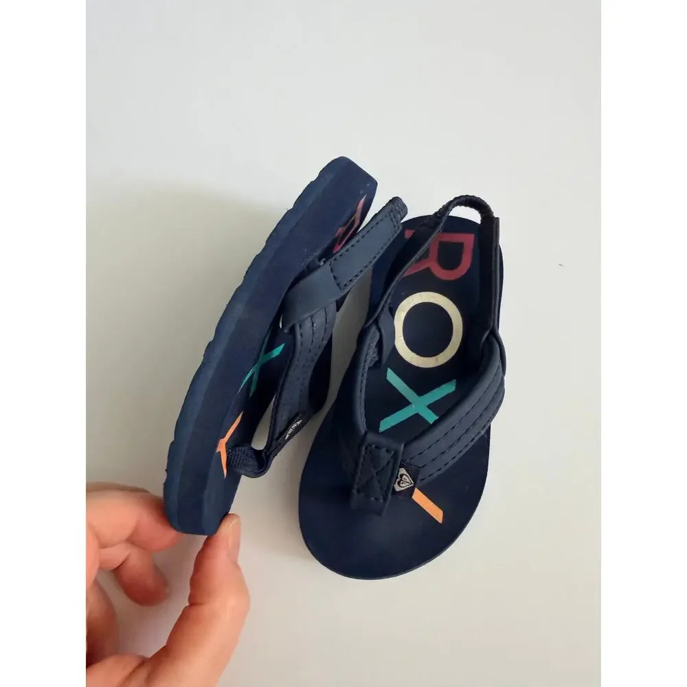 Roxy Girls TW Vista 3 Blue Indigo Toddler Sandals